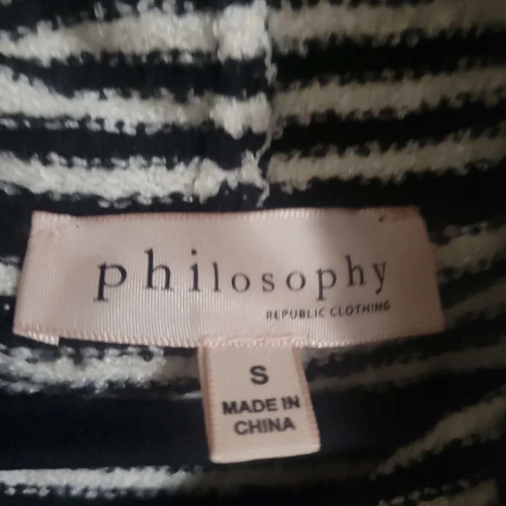 Philosophy sweater with stripes size small